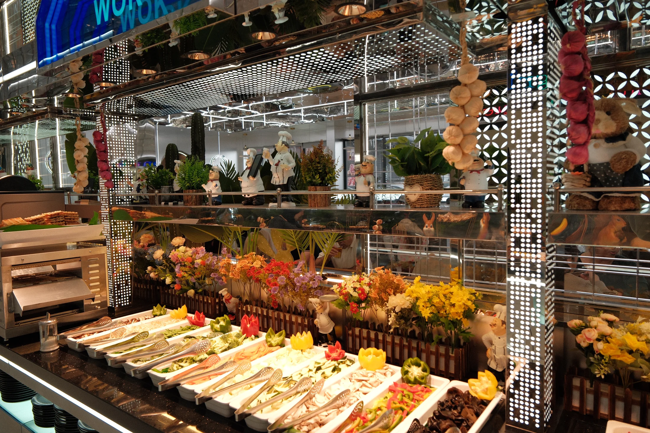Buffet varié du restaurant